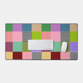Veelkleurige Gingham Patchwork Plaid Pattern Bureaumat (Keyboard & Muis)