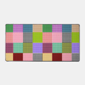 Veelkleurige Gingham Patchwork Plaid Pattern Bureaumat (Voorkant)