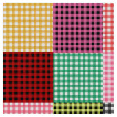 Veelkleurige Gingham Patchwork Plaid Pattern Stof (Close Up)