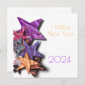 Veelkleurige glanzende sterren met schaduwen - nie (Voorkant / Achterkant)