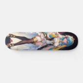 Veelkleurige Haar Anime Meisje Persoonlijk Skateboard (Horizontaal)
