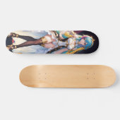 Veelkleurige Haar Anime Meisje Persoonlijk Skateboard (Horizontaal)