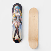 Veelkleurige Haar Anime Meisje Persoonlijk Skateboard (Voorkant)