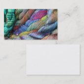 veelkleurige handgeverfde wol voor de verkoop visitekaartje (Voorkant / Achterkant)