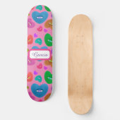 Veelkleurige harten met oogbal Liefde Valentijnse Persoonlijk Skateboard (Voorkant)