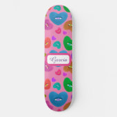 Veelkleurige harten met oogbal Liefde Valentijnse Persoonlijk Skateboard (Voorkant)