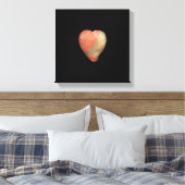 Veelkleurige hartvormige steen canvas afdruk (Insitu (Slaapkamer))