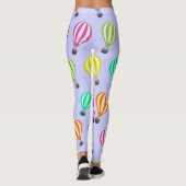 Veelkleurige heteluchtballonnen op lavendellucht leggings (Achterkant)
