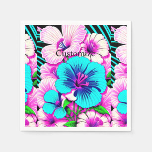 Veelkleurige Hibiscus bloemen Thunder_Cove Servet
