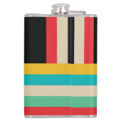 Veelkleurige horizontale verticale strepen heupfles (Achterkant)