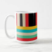 Veelkleurige horizontale verticale strepen koffiemok (Links)