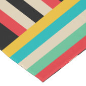 Veelkleurige horizontale verticale strepen korte tafelloper (Hoek)