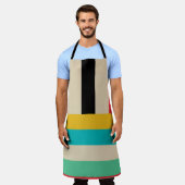Veelkleurige horizontale verticale strepen schort (Gedragen)