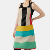 Veelkleurige horizontale verticale strepen schort (Insitu)