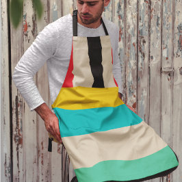 Veelkleurige horizontale verticale strepen schort