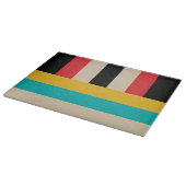 Veelkleurige horizontale verticale strepen snijplank (Hoek)