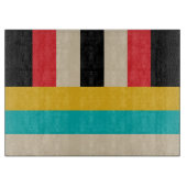 Veelkleurige horizontale verticale strepen snijplank (Voorkant)