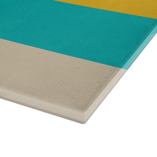 Veelkleurige horizontale verticale strepen snijplank (Hoek)