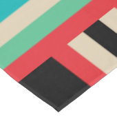 Veelkleurige horizontale verticale strepen tafelkleed (Gekanteld)