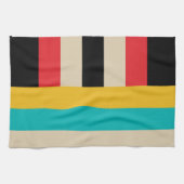 Veelkleurige horizontale verticale strepen theedoek (Horizontaal)