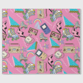 Veelkleurige jaren '90 cadeaupapier (Vlak)