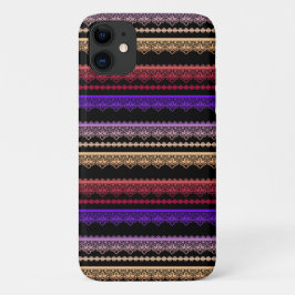 Veelkleurige kant op zwart Case-Mate iPhone case