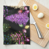 Veelkleurige kerstbomen theedoek (Quarter Fold)