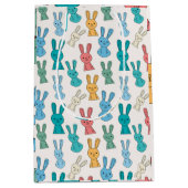 Veelkleurige Konijnenkonijn Cartoon Medium Cadeauzakje (Voorkant)