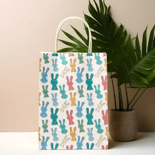 Veelkleurige Konijnenkonijn Cartoon Medium Cadeauzakje