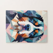 Veelkleurige kunstmotieven bernese berghond legpuzzel (Horizontaal)