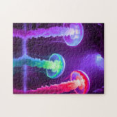 Veelkleurige kwallen in Moonlit Cave Legpuzzel (Horizontaal)