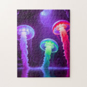 Veelkleurige kwallen in Moonlit Cave Legpuzzel (Verticaal)