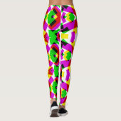 Veelkleurige levendige abstracte "Ratti_Creative_A Leggings (Achterkant)