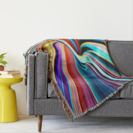 Veelkleurige levendige spiralen en werveling deken