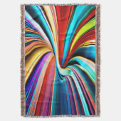 Veelkleurige levendige spiralen en werveling deken (Voorkant Verticaal)