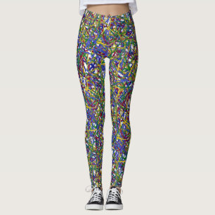 VEELKLEURIGE LIJNEN LEGGINGS