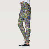 VEELKLEURIGE LIJNEN LEGGINGS (Links)
