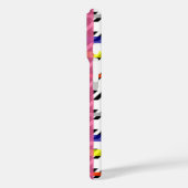 Veelkleurige lijnen op geplakt houndstooth ontwerp Case-Mate iPhone case (Achterkant / Links)