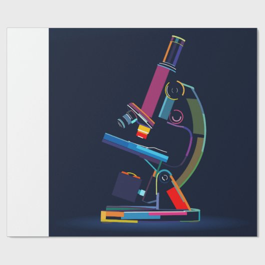 veelkleurige microscoop cadeaupapier (Vlak)