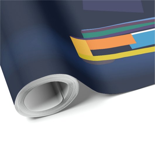 veelkleurige microscoop cadeaupapier (Rol Hoek)