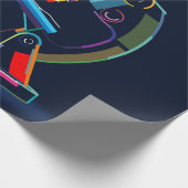 veelkleurige microscoop cadeaupapier (Hoek)