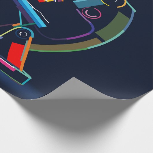 veelkleurige microscoop cadeaupapier (Hoek)