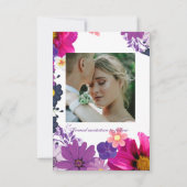 Veelkleurige minimalistische bloemenwinkel Save Th Save The Date (Achterkant)