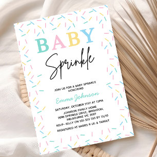 Veelkleurige Modern Baby Sprinkle Baby shower Kaart