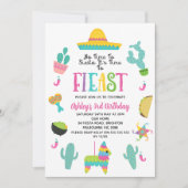 Veelkleurige moderne meisjes Fiesta Verjaardag Kaart (Voorkant)