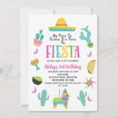 Veelkleurige moderne meisjes Fiesta Verjaardag Kaart (Voorkant)