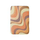 Veelkleurige moderne retro golven ontwerp badmat (Voorkant Verticaal)