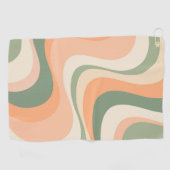 Veelkleurige moderne retro golven ontwerp golfhanddoek (Horizontaal)