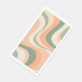 Veelkleurige moderne retro golven ontwerp servet (Hoek)