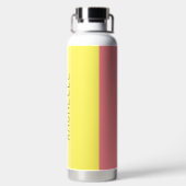 Veelkleurige Moderne Strepen met Naam Waterfles (Achterkant)